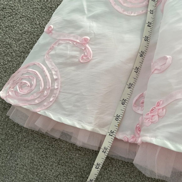 Flower Girl, Party, Princess, Halloween Dress Size 8 White Pink Floral Sash - Picture 16 of 16